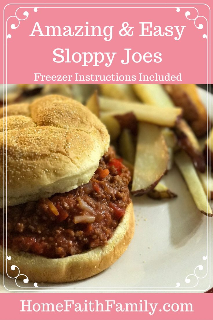 Amazing and Easy Sloppy Joes Recipe | This easy sloppy joes recipe will become your new favorite quick dinner recipe. Loaded with healthy ingredients such as carrots and red peppers, even your pickiest eaters won't complain. This recipe can be safely frozen for up to 3 months. Freezer instructions are included. Click to get your free recipe.