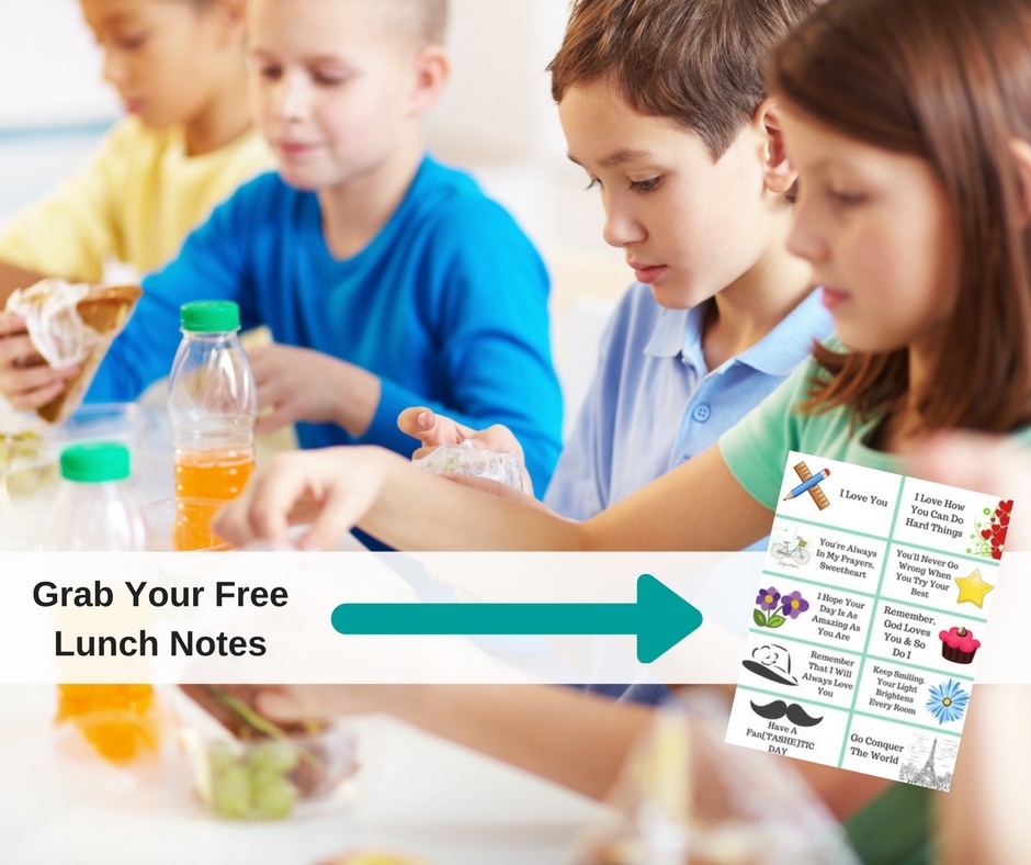 School lunch notes for kids