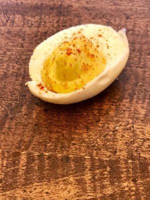 This classic deviled eggs recipe is easy to make and creamy to the taste. After making these deviled eggs (a secret family recipe revealed) there will be no leftovers on your family table. Click to grab your free recipe. #recipe #deviledeggs #cooking