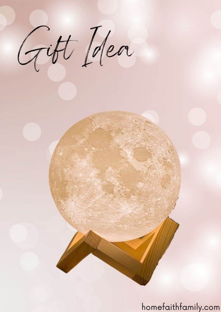 3D Moon Lamp with 5.9 Inch Wooden Base
