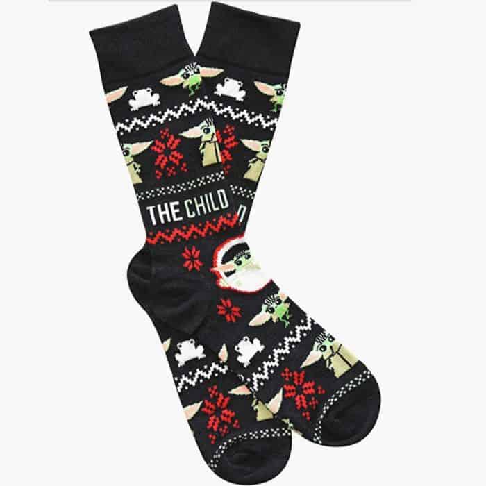 Baby Yoda Mandalorian Christmas socks.