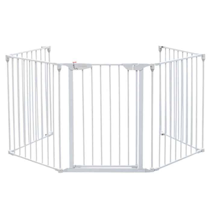 Bonnlo 120-Inch Wide Metal Baby Safety Fence