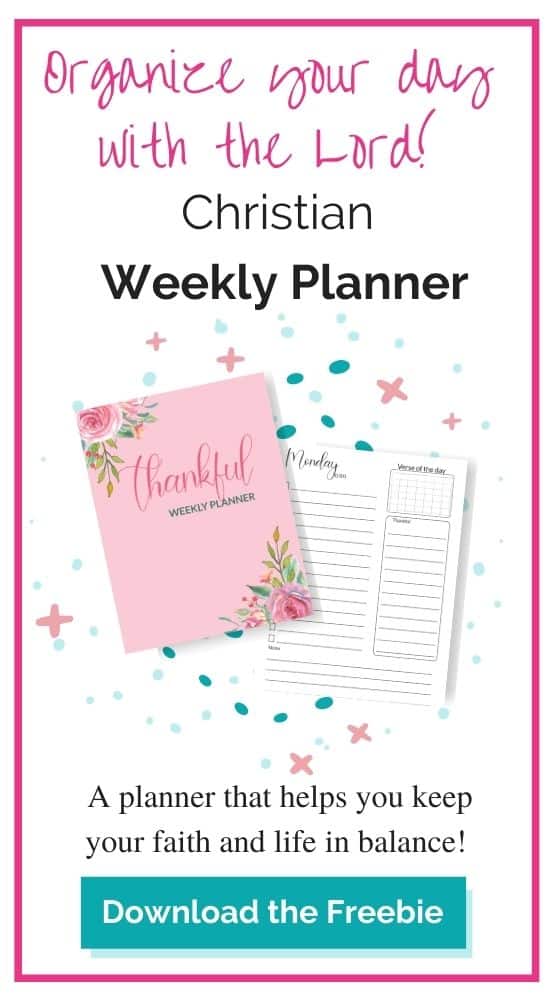 Christian weekly planner freebie