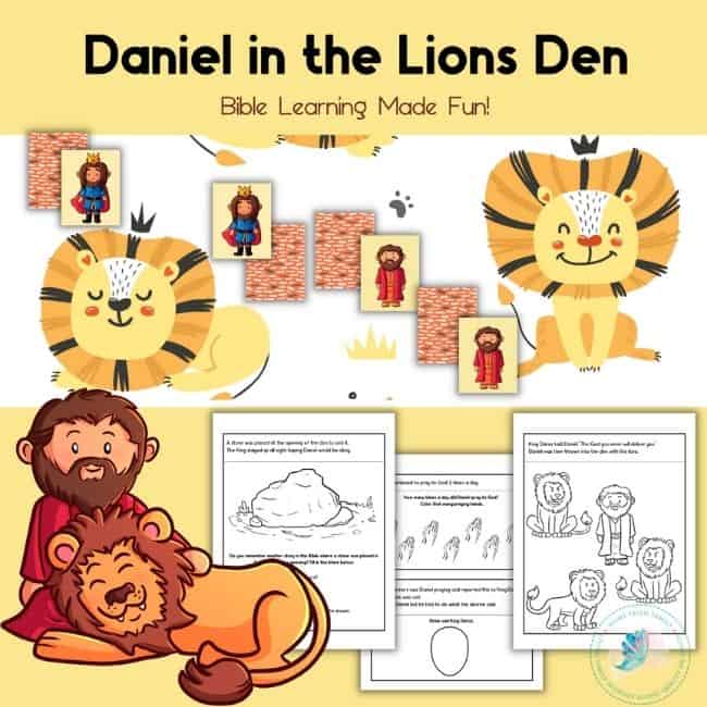 Daniel and the lions den printable workbook