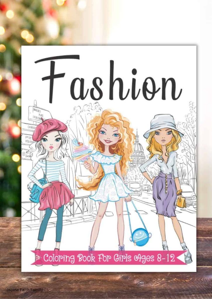 Fashion coloring activity book