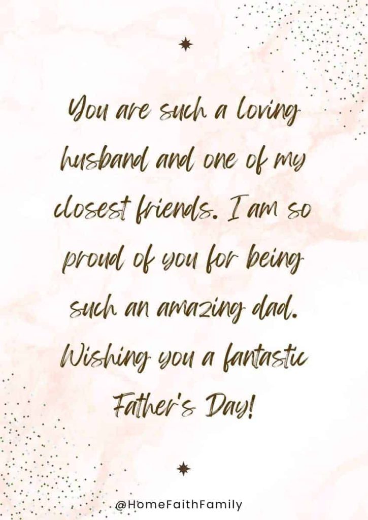 Father's Day Card quotes From wife