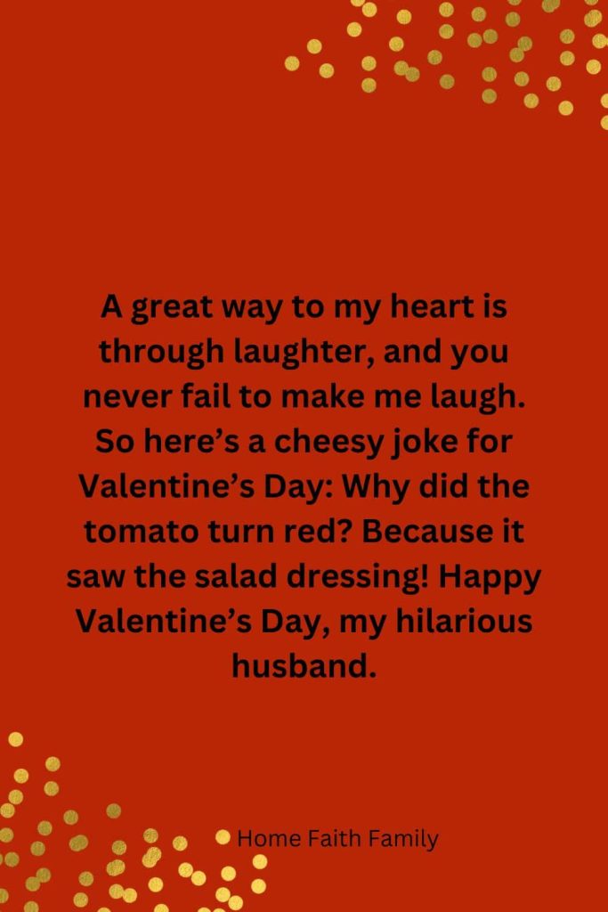 Funny Valentine’s Day Messages To Make Your Husband Smile