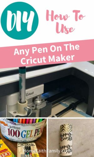 Cricut pens are expensive but today, I'm going to show you how you can use any pen on the Cricut Maker for any project. This free tutorial is perfect for your next beautiful idea. Click to learn how and which pens work best on your Cricut machine. #Cricut #cricutmaker #diy