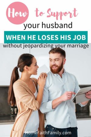 Having your husband be the breadwinner and provider in the home is key to his mental well-being and success. Today we're going to talk about how you can support your husband when he loses his job without jeopardizing your marriage. | together in marriage | job loss | encourage your husband | equal in relationships