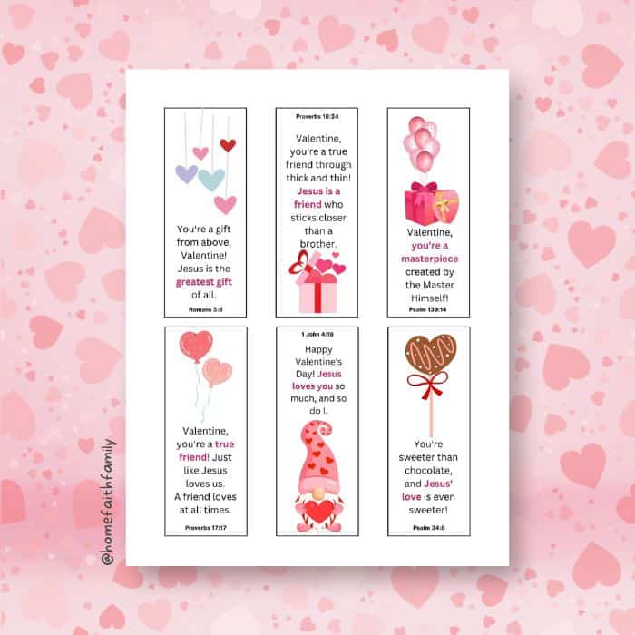 Jesus Loves Us Unconditionally Bookmarks valentine printable