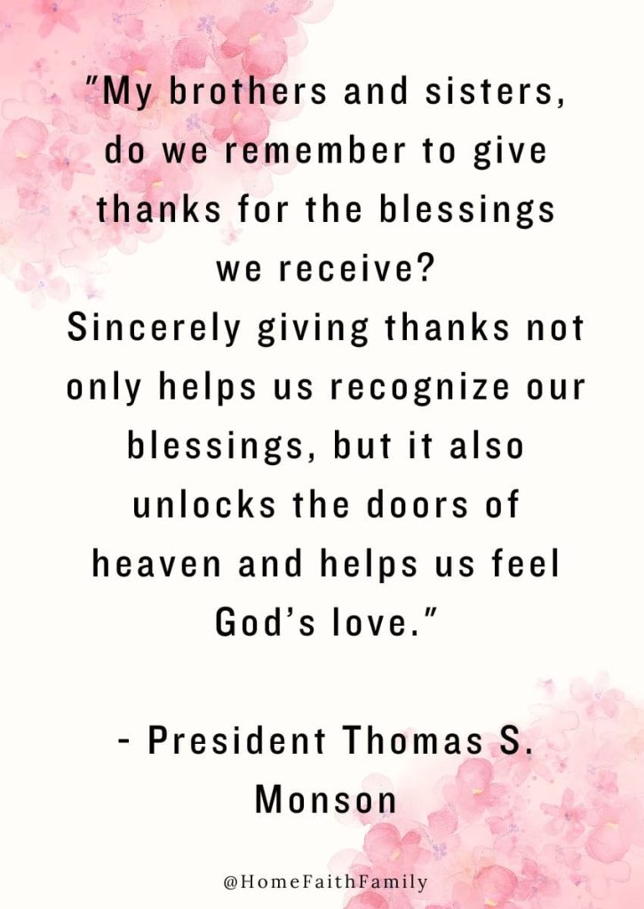 LDS thanksgiving quotes thomas s monson