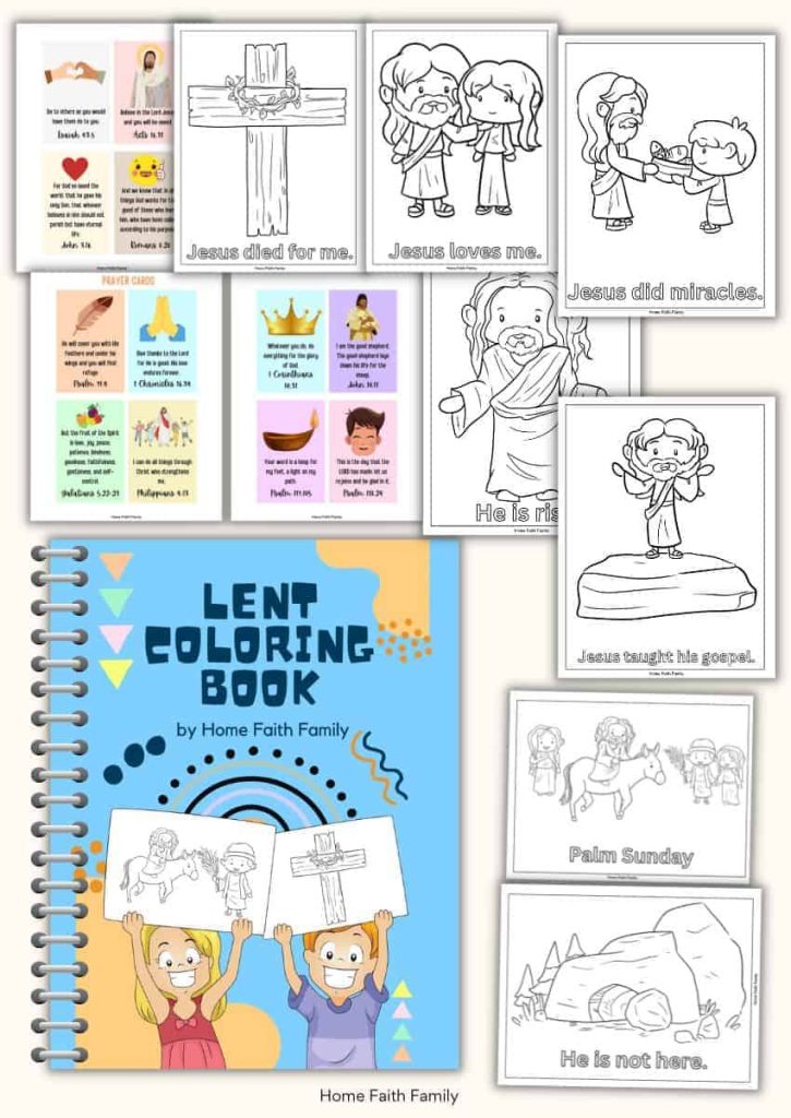 Lent coloring book for kids.