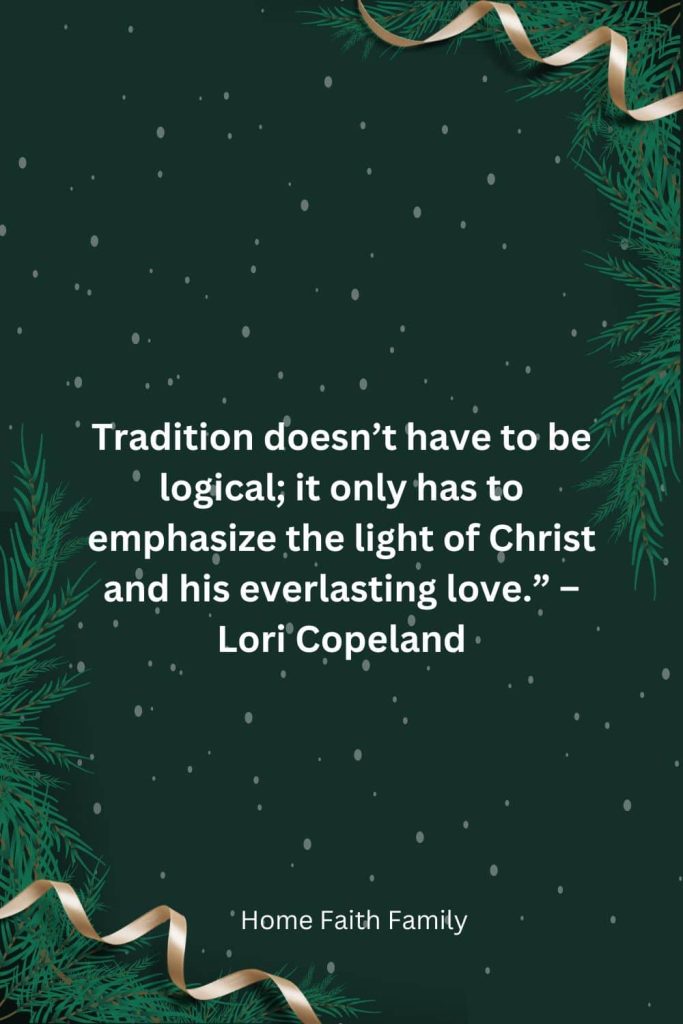 Lori Copeland gift of love quote for Christmas