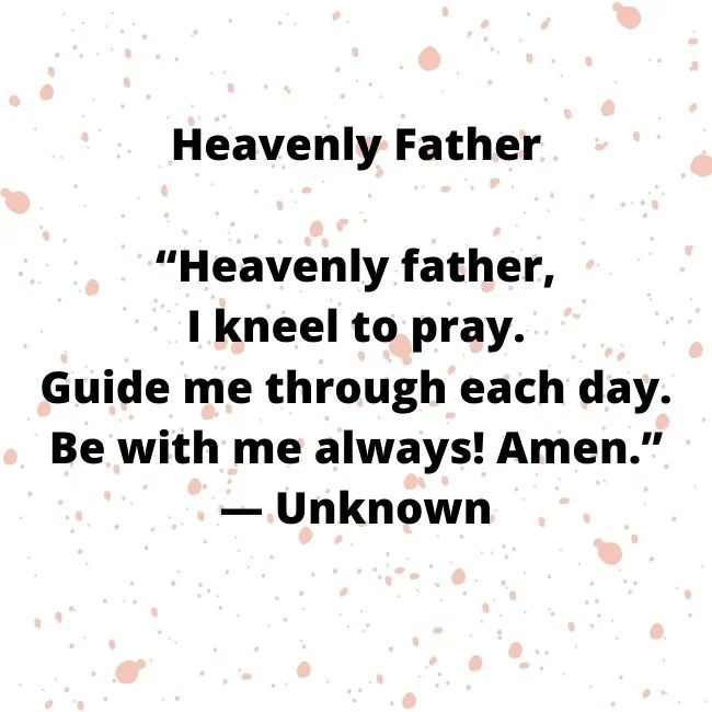 Morning prayers for kids