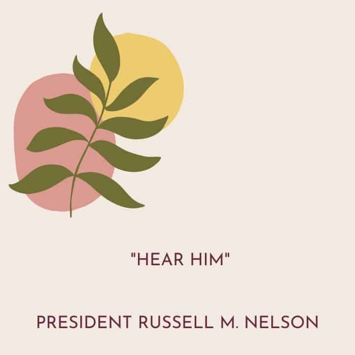 President Nelson quotes focus of our lives.