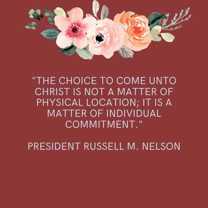 President Nelson quotes in the coming days.