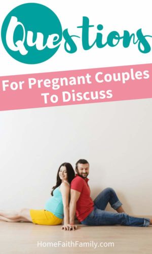 Preparing for a pregnancy can become overwhelming. This list of questions for pregnant couples will help eliminate pregnancy overwhelm by creating an actionable plan to help you succeed as a husband and wife team. Click to read the questions. #pregnancy #marriage #baby