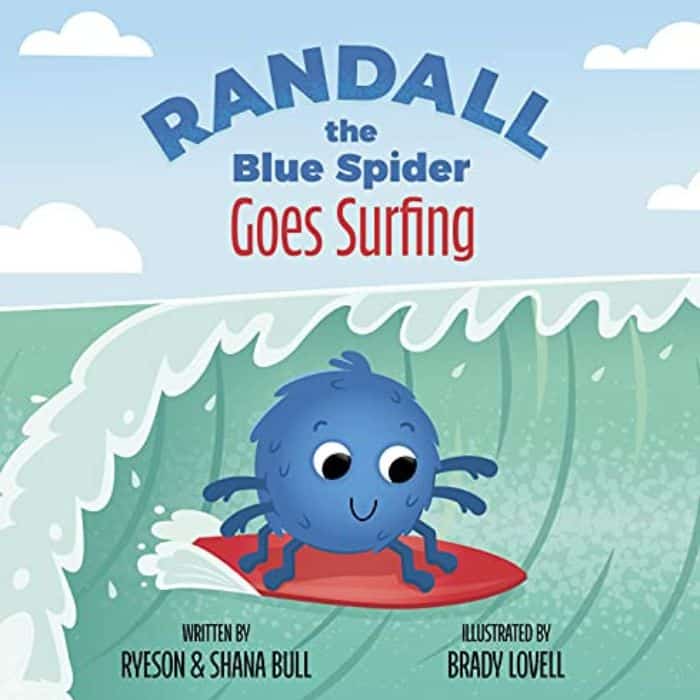 Randall the blue spider goes surfing