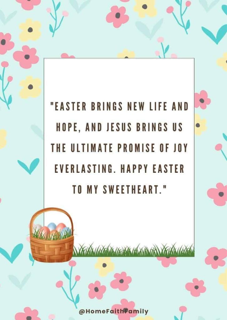 Religious Happy Easter messages for him