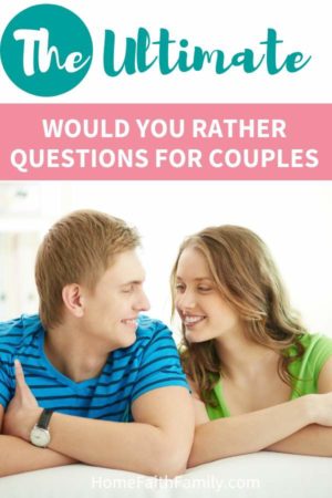 These would you rather questions for couples are perfect for your next date night idea! These questions are going to make you laugh, have you thinking, and most importantly, communicating and connecting with your spouse. Keep reading to find your favorite questions. #marriage #wouldyouratherquestions #datenight #communication | would you rather question, hardest would you rather questions, good would you rather questions