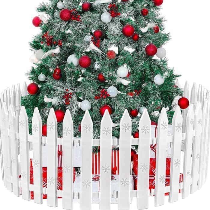 URATOT Picket Fence Christmas Tree Fence