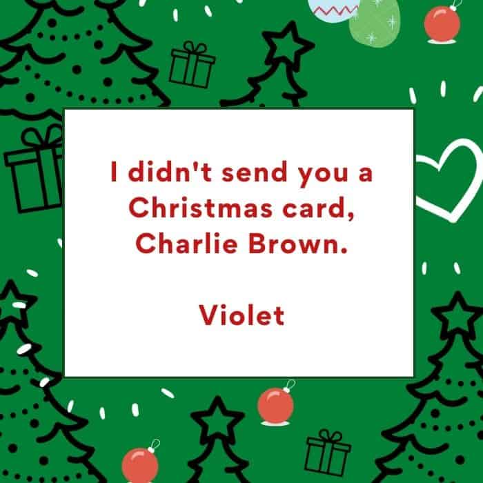 Violet Christmas quotes from the Charlie Brown movie.