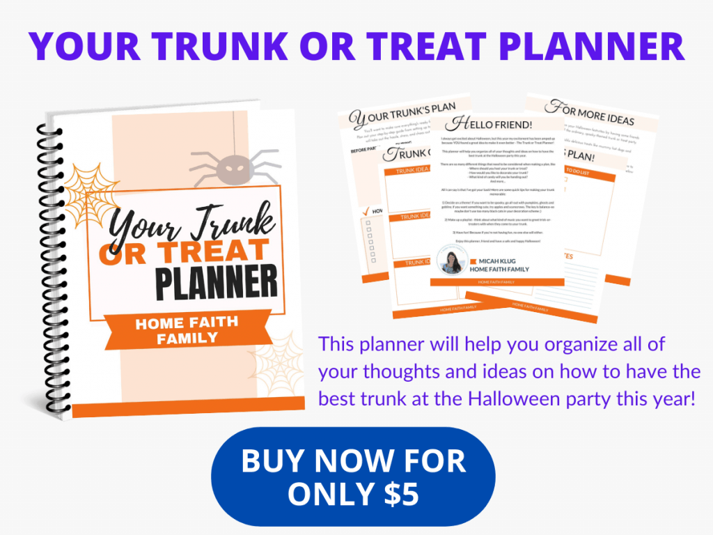 Trunk or treat planner.