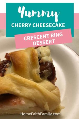 I love how easy this yummy cherry cheesecake ring dessert is to make. With only a few ingredients, this crescent roll recipe is the perfect dessert for your home. Keep reading to start cooking, today! #food #dessert #dessertrecipes #yummy | crescent recipes, crescent dough, crescent roll recipes dessert, pilsbury crescent recipes