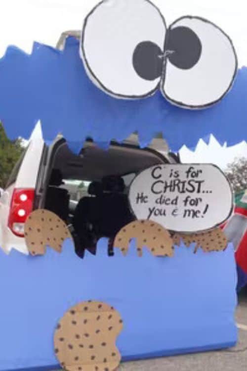 C is for Christ Cookie Monster trunk