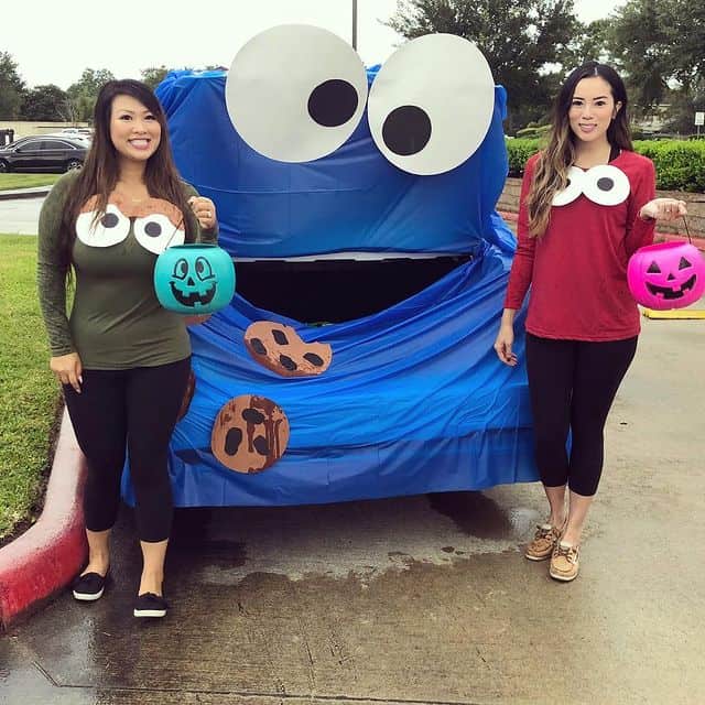 c is for cookie monster trunk or treat idea