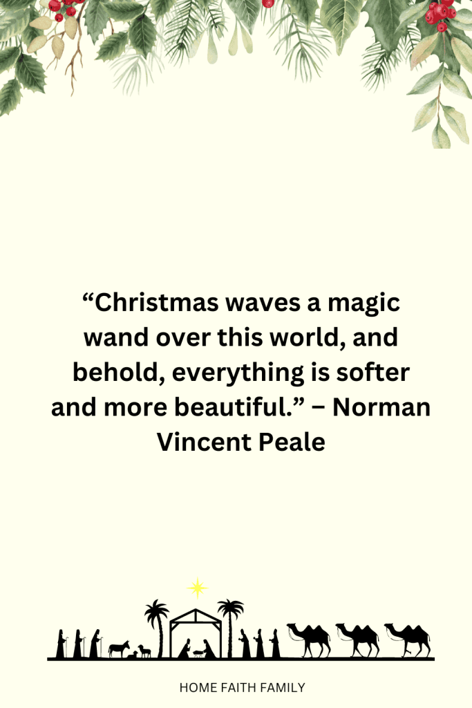 christmas magic quote norman vincent peale