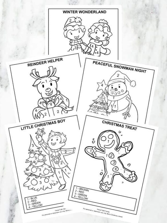 Free Christmas Color By Number Printables - Home Faith Family