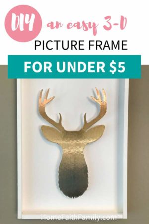Looking for elegant décor without breaking the bank? You're going to love this diy picture frame for your home. This 3-D frame will give your home décor just what you're looking for (and the best part is the frame costs less than $5 to diy). You can make this frame by hand or grab the free svg file for your Cricut Maker right now. | DYI frame ideas | frame projects | simplistic decor | home diy | svgs cricut