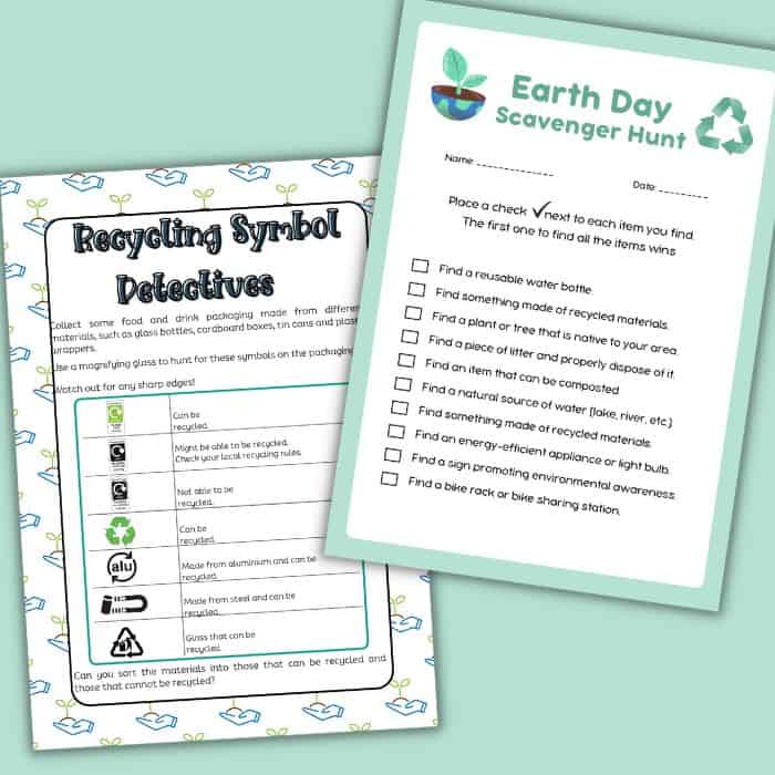 earth day activities and worksheets