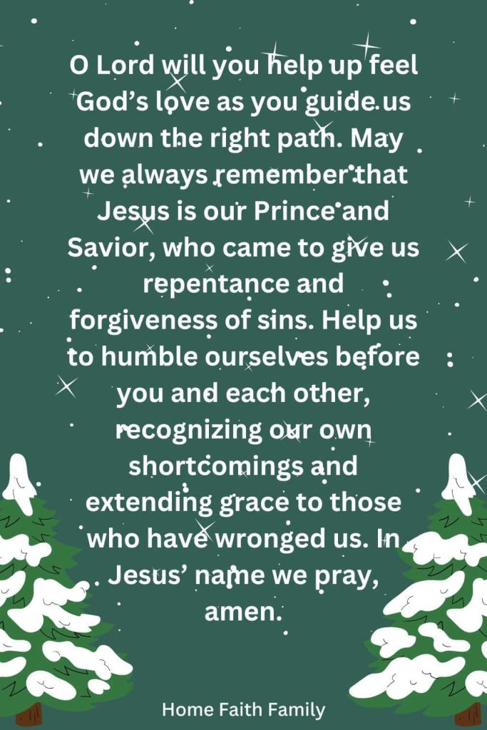 family prayer of forgiveness this past year