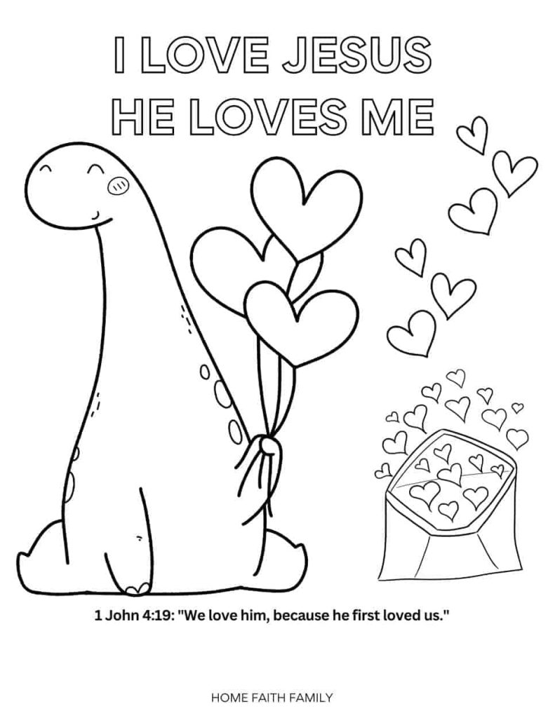 jesus love coloring page