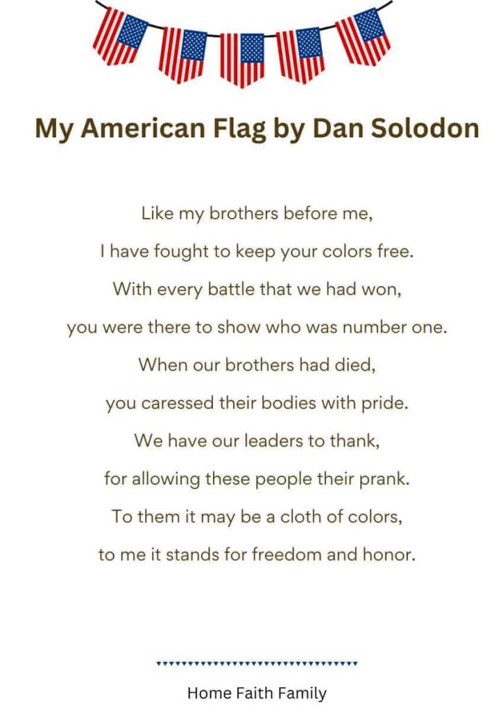 flag day poems my american flag