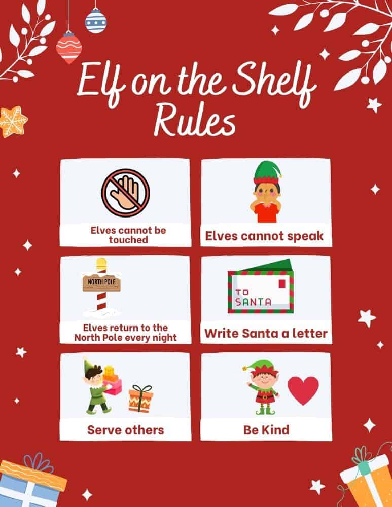 Elf on the Shelf rules printable