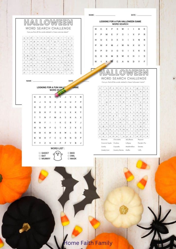 free halloween word search for kids