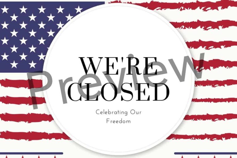 21 Best Free Printable Closed For 4th of July Sign Printables - Home ...