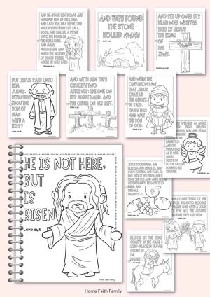Free Easter Story Printable For Sunday School Kids {10-Pages} - Home ...