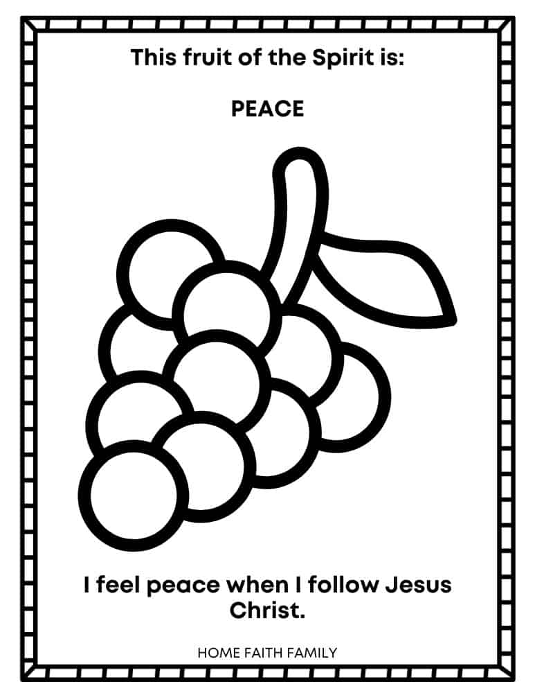 fruit of the spirit lesson peace