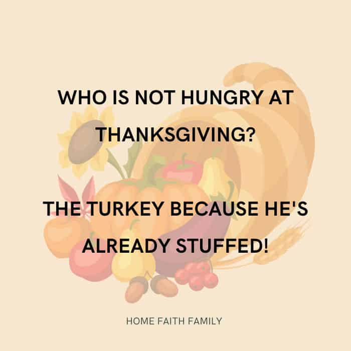 Funny jokes about Thanksgiving food.