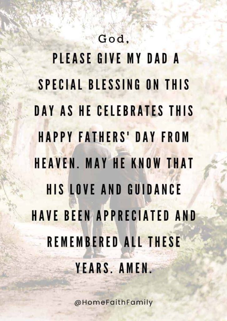 happy fathers day prayers of love