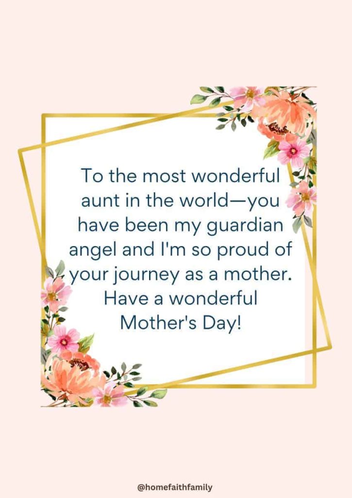 happy mother's day aunt messages