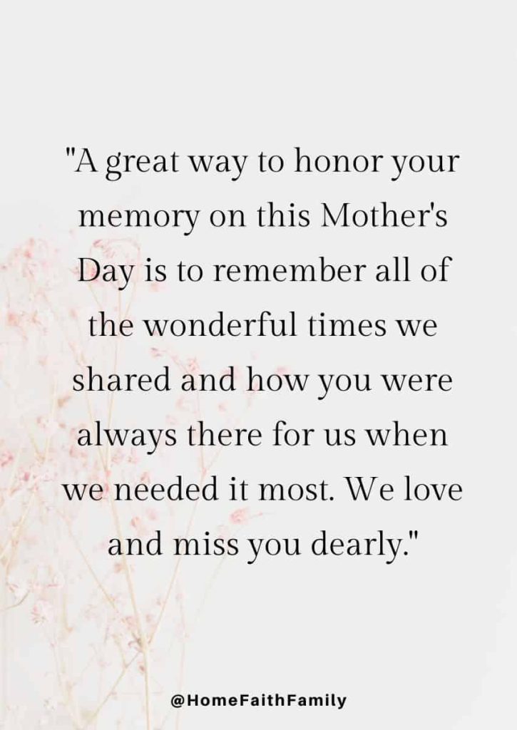 happy mothers day messages for bereaved family