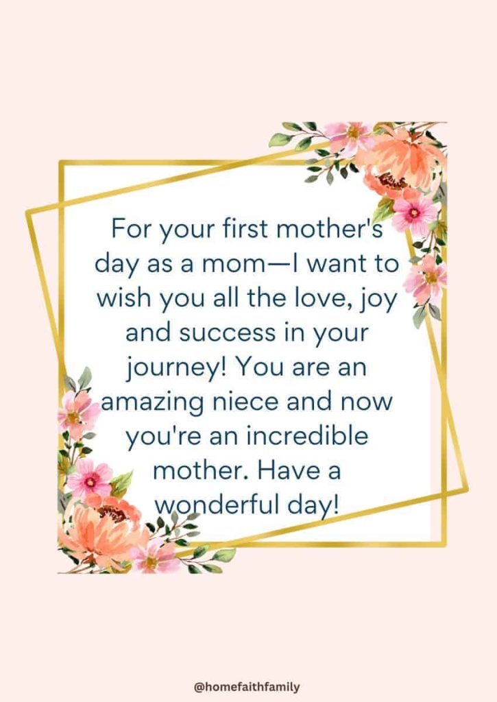 happy mothers day messages for your niece this year
