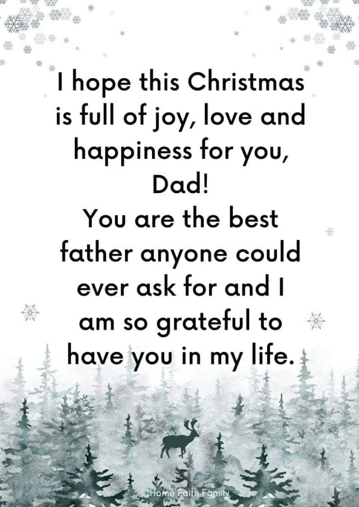 heartfelt christmas wishes for dad.