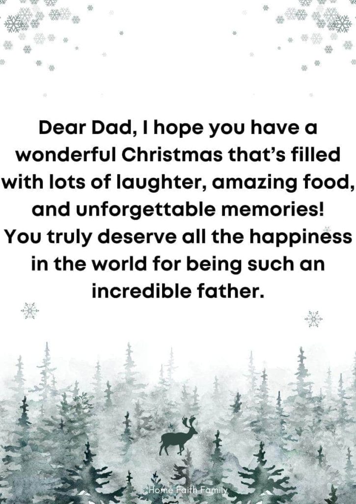 heartfelt christmas wishes for dad.