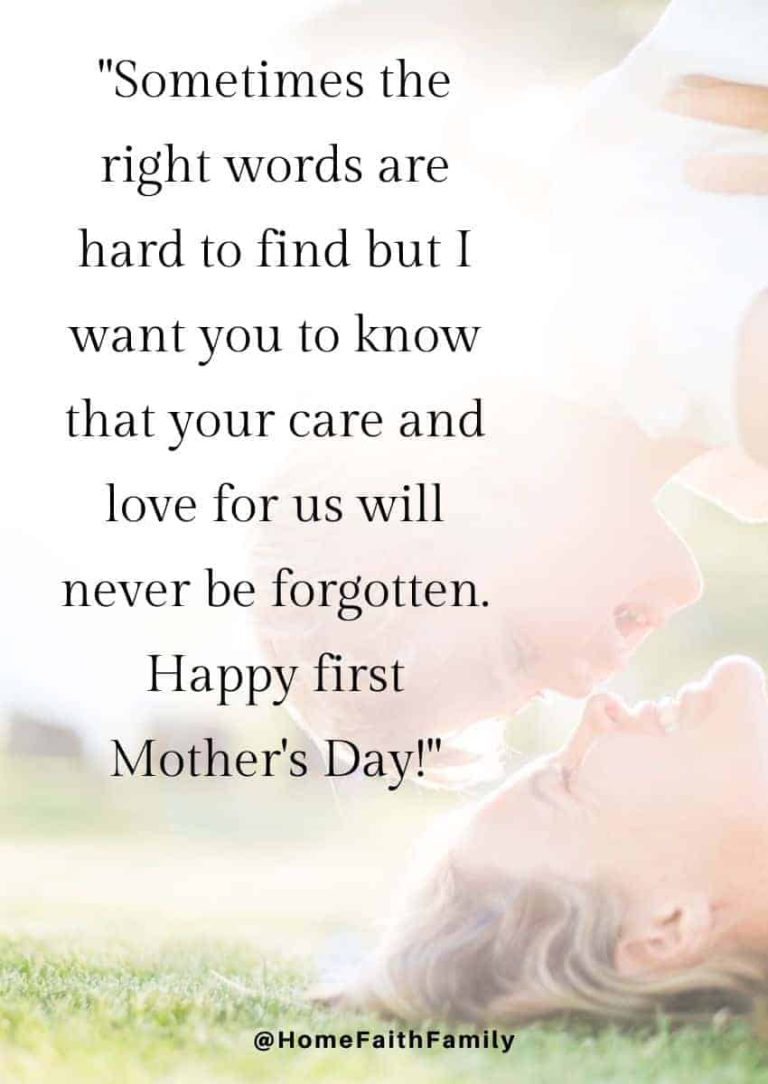 86 Beautiful First Mothers Day Quotes For New Moms In 2025 - Home Faith ...